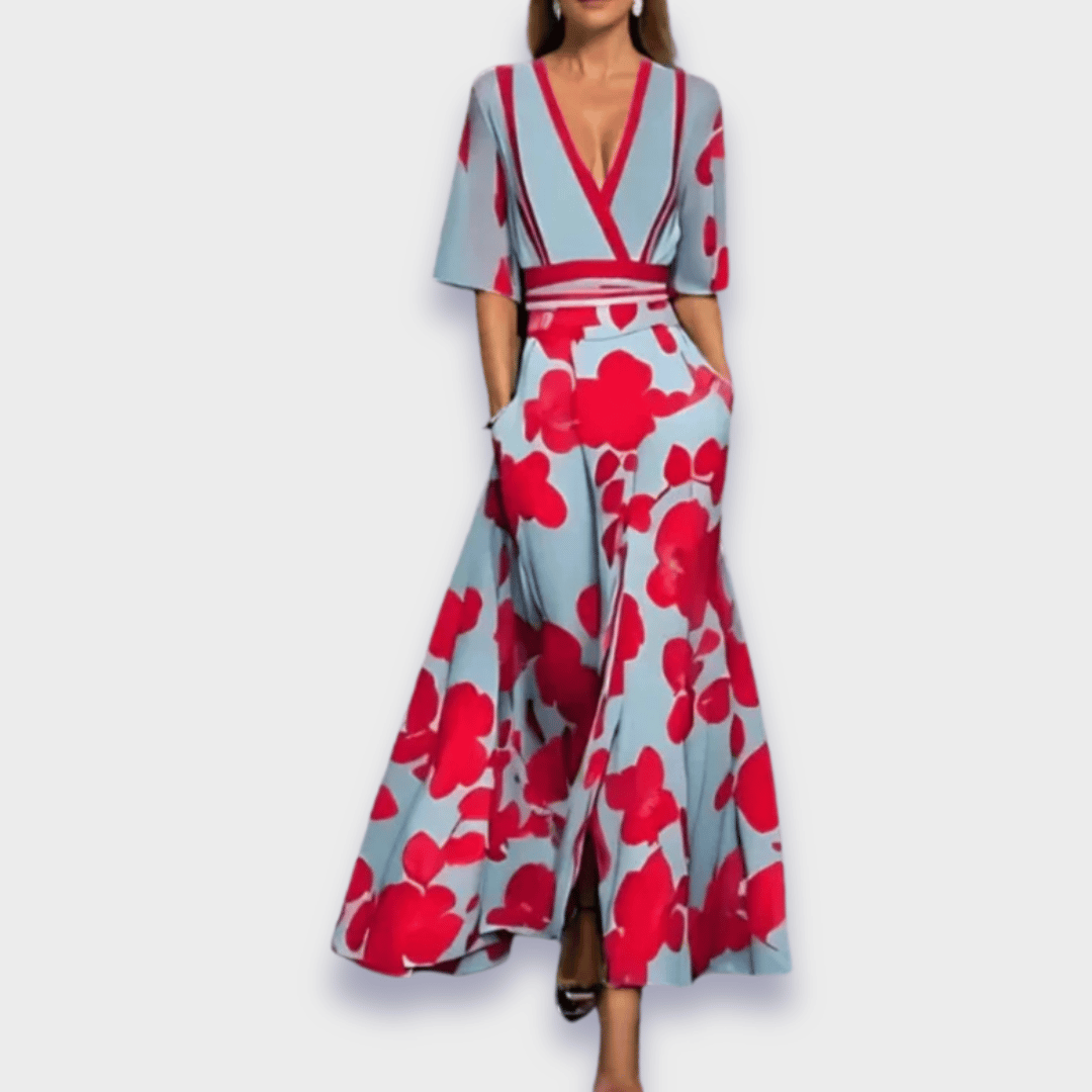 Eliana™ | Abito Elegante A-Line Floreale