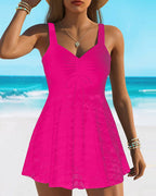Costume da bagno premium allacciato al collo in pizzo