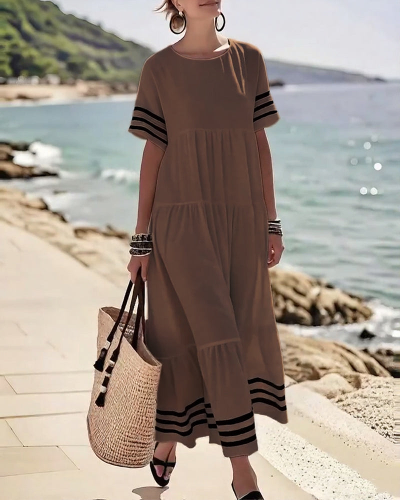Vestito di Tendenza Vacanze a Maniche Corte