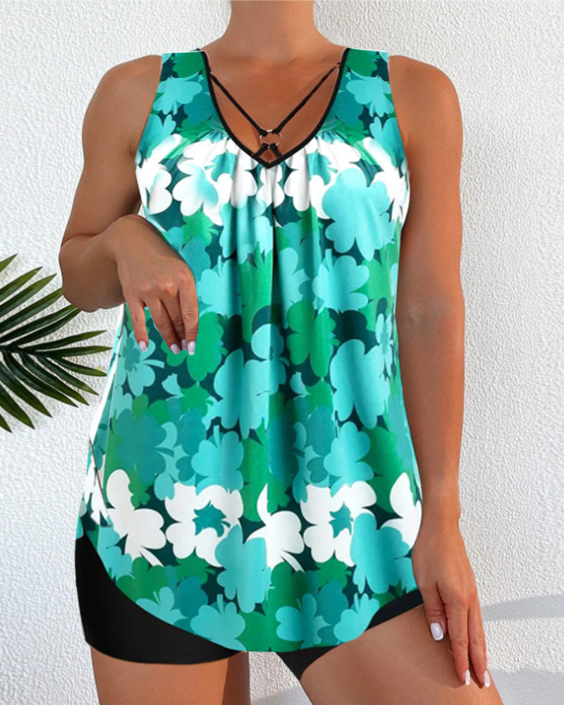 Tankini a due pezzi stampato