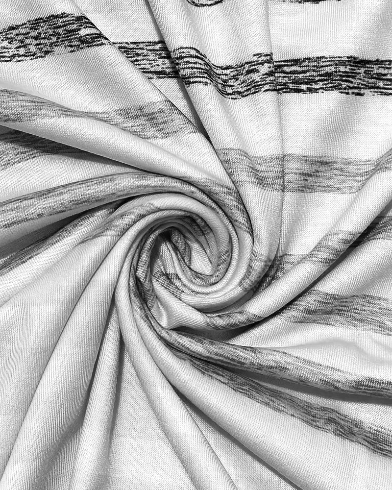 T-Shirt Girocollo A Maniche Corte A Righe