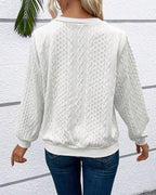 Felpa casual a maniche lunghe con zip tinta unita