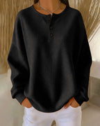 Felpa di tendenza casual monocolore a maniche lunghe