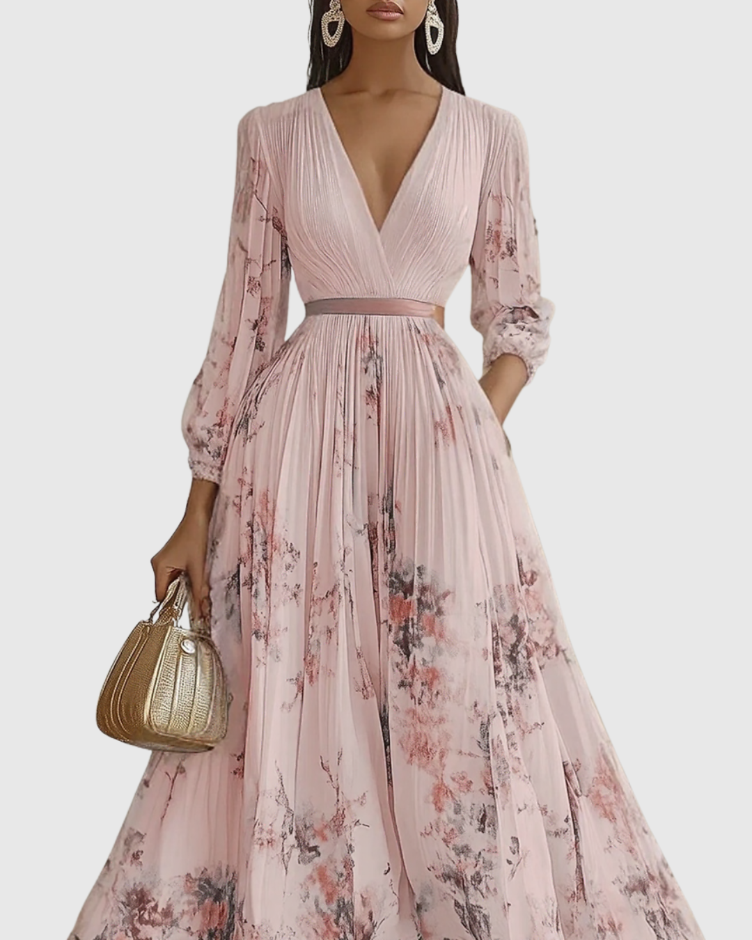 Rowella | Elegante Abito Lungo Plissettato