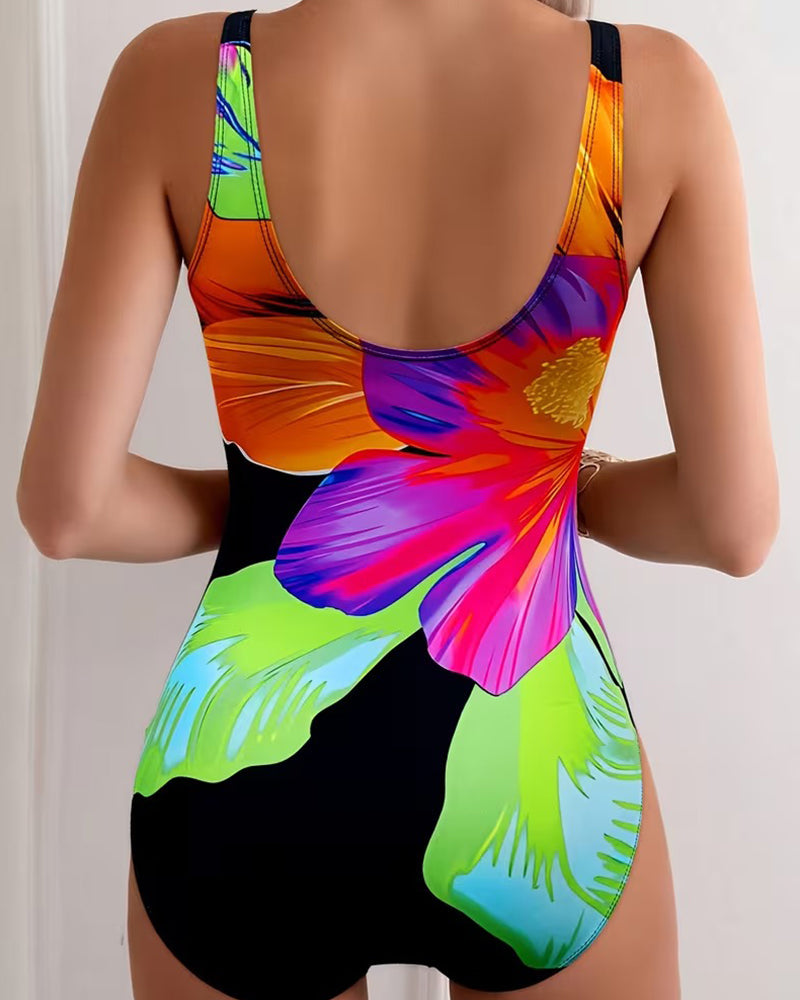 Costume da bagno intero comodo stampato