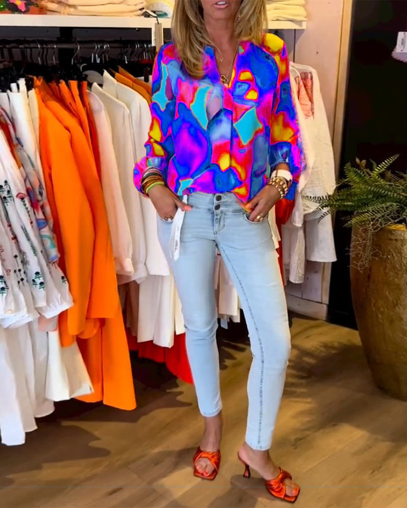 Camicie a maniche lunghe e stile casual colorato