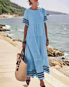 Vestito di Tendenza Vacanze a Maniche Corte