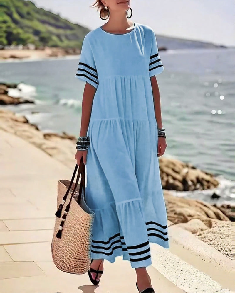 Vestito di Tendenza Vacanze a Maniche Corte