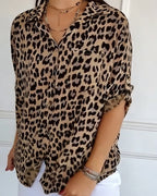 Camicette alla moda con stampa leopardata