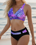 Bikini due pezzi stampato colorato