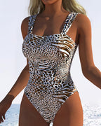 Costume Da Bagno Intero Stampa Leopardata