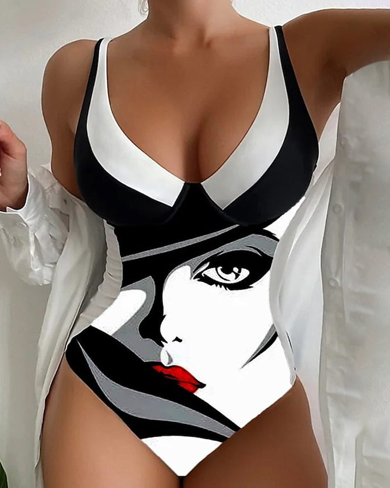 Costume intero con stampa