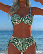 Bikini floreale-Separato perizoma