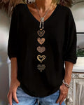 Top a cuore con scollo a V
