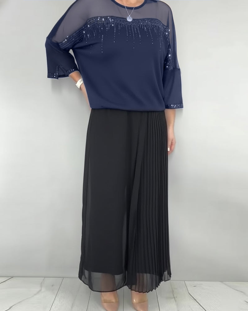 Blusa in maglia a trama larga e vestibilità ampia