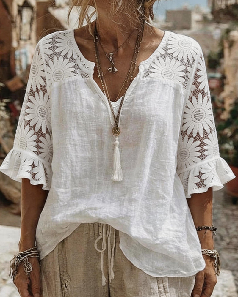 Camicetta Margherita Pizzo Patchwork