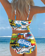 Bikini casual con spalline per le vacanze