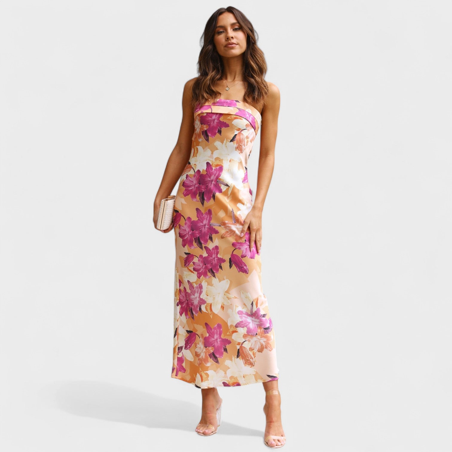 Carmen - Vestito in raso senza maniche