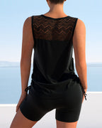 Tankini con stampa a blocchi di colore