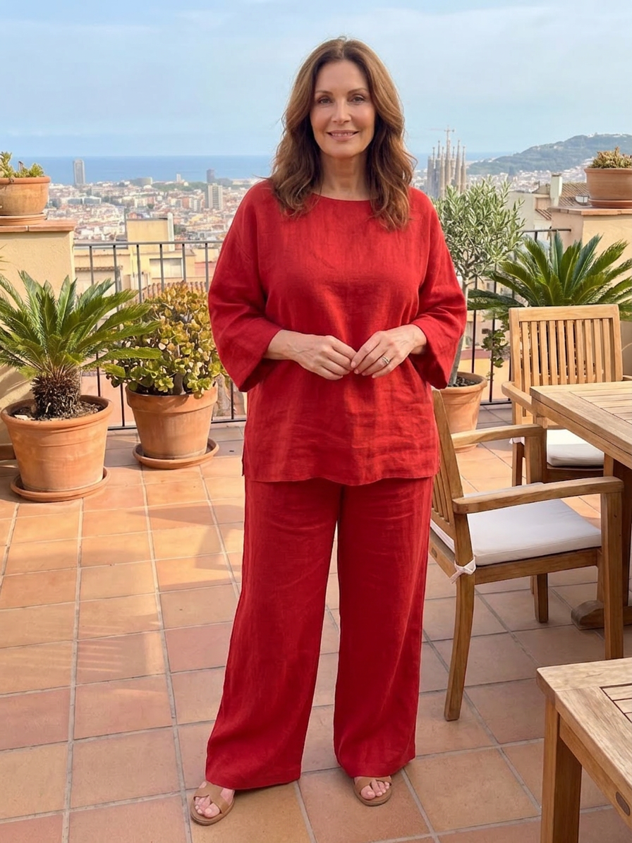 Prue | Completo Tunica Oversize con Pantaloni Larghi