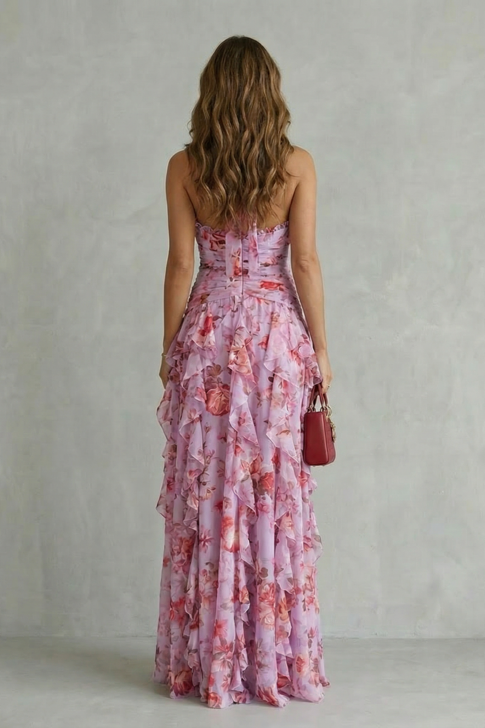 Bella | Abito lungo con scollo all'americana