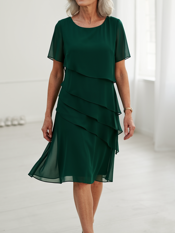 Juliette – Abito elegante e fluido con balze