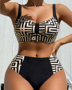 Bikini due pezzi stampato alla moda