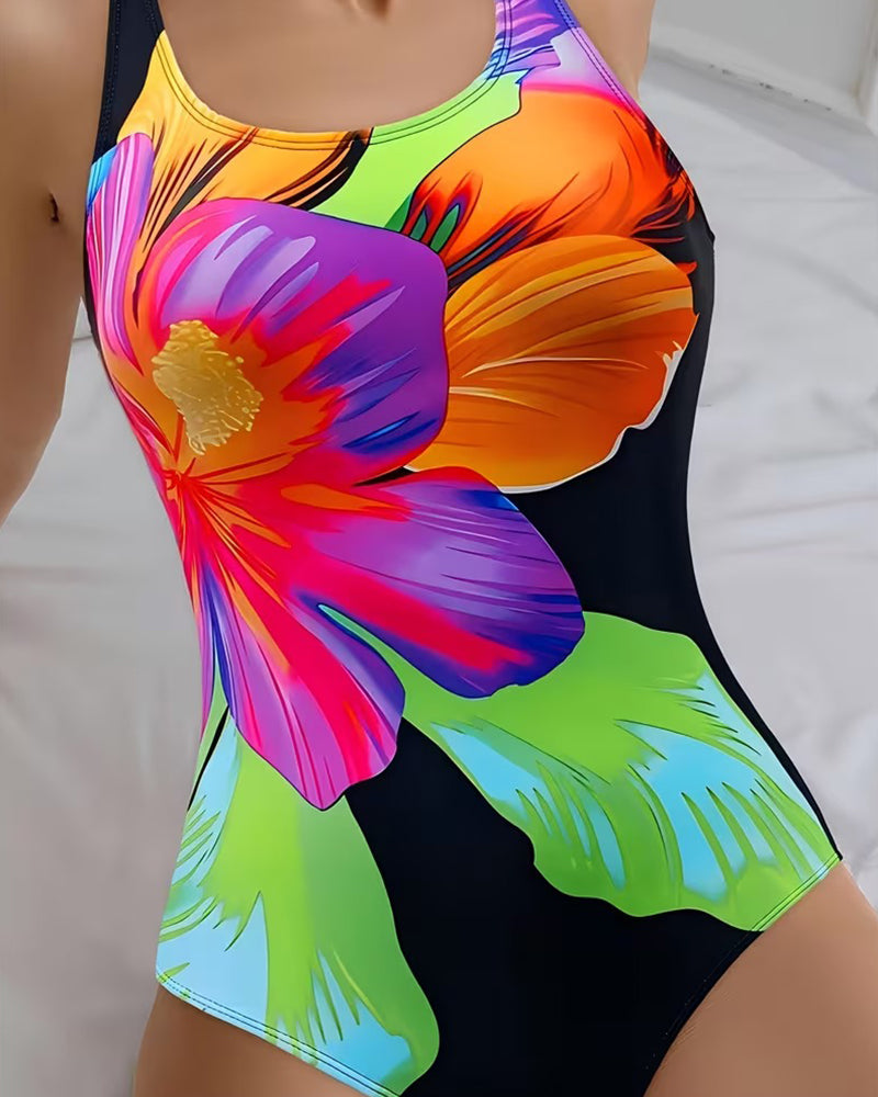 Costume da bagno intero comodo stampato