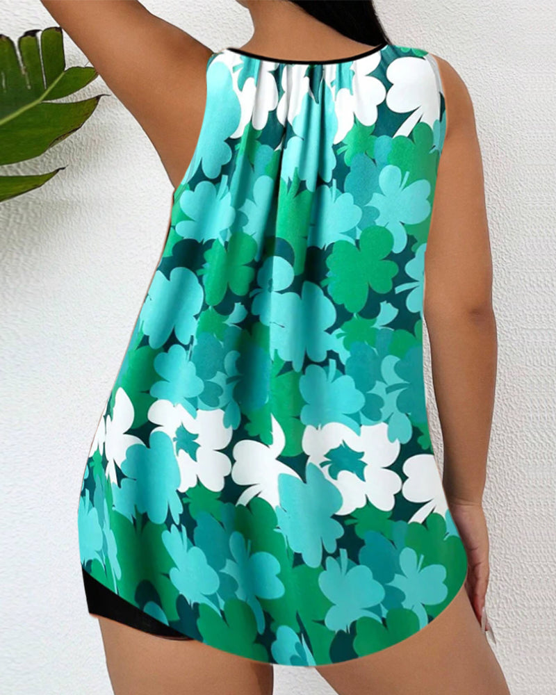 Tankini a due pezzi stampato
