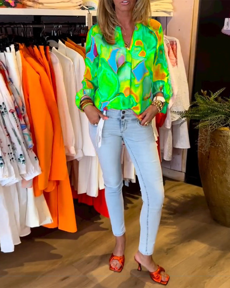 Camicie a maniche lunghe e stile casual colorato