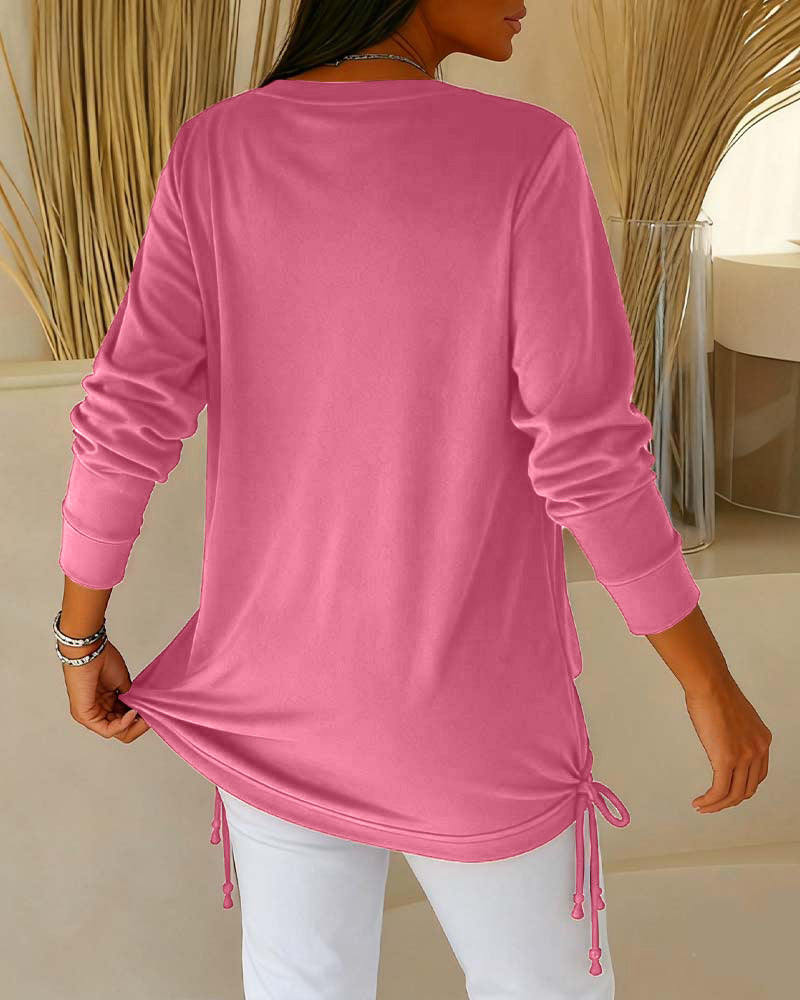 Top Bicolore Con Paillettes Effetto Due In Uno
