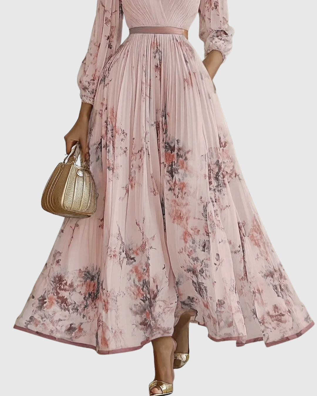 Rowella | Elegante Abito Lungo Plissettato