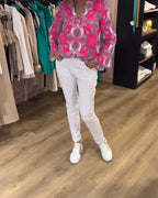 Blusa stampata ampia e versatile