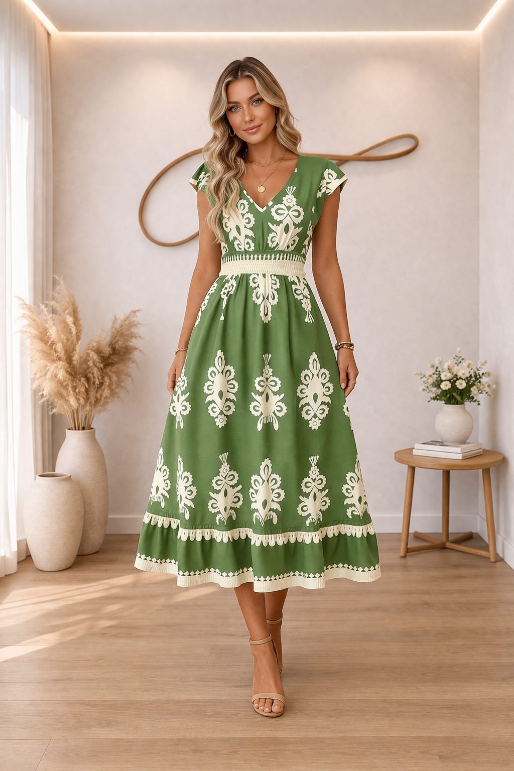 Vestido Maxi Elegante Escote V