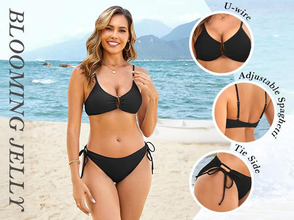 Bikini donna sexy a vita alta sgambato