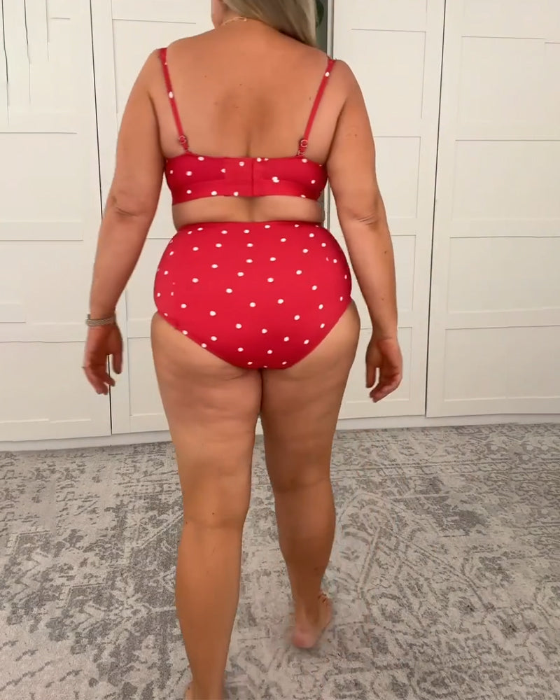 Bikini sexy a pois due pezzi