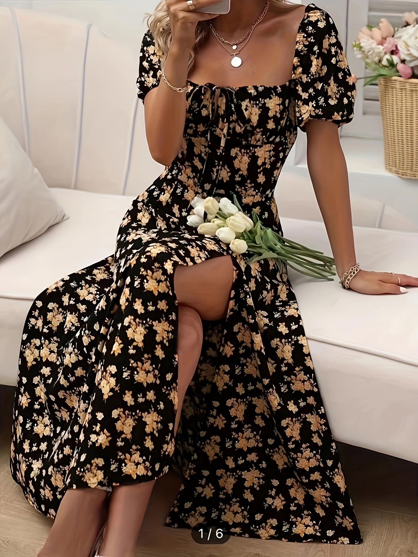 La Scintilla | Abito Elegante Floreale Chloé