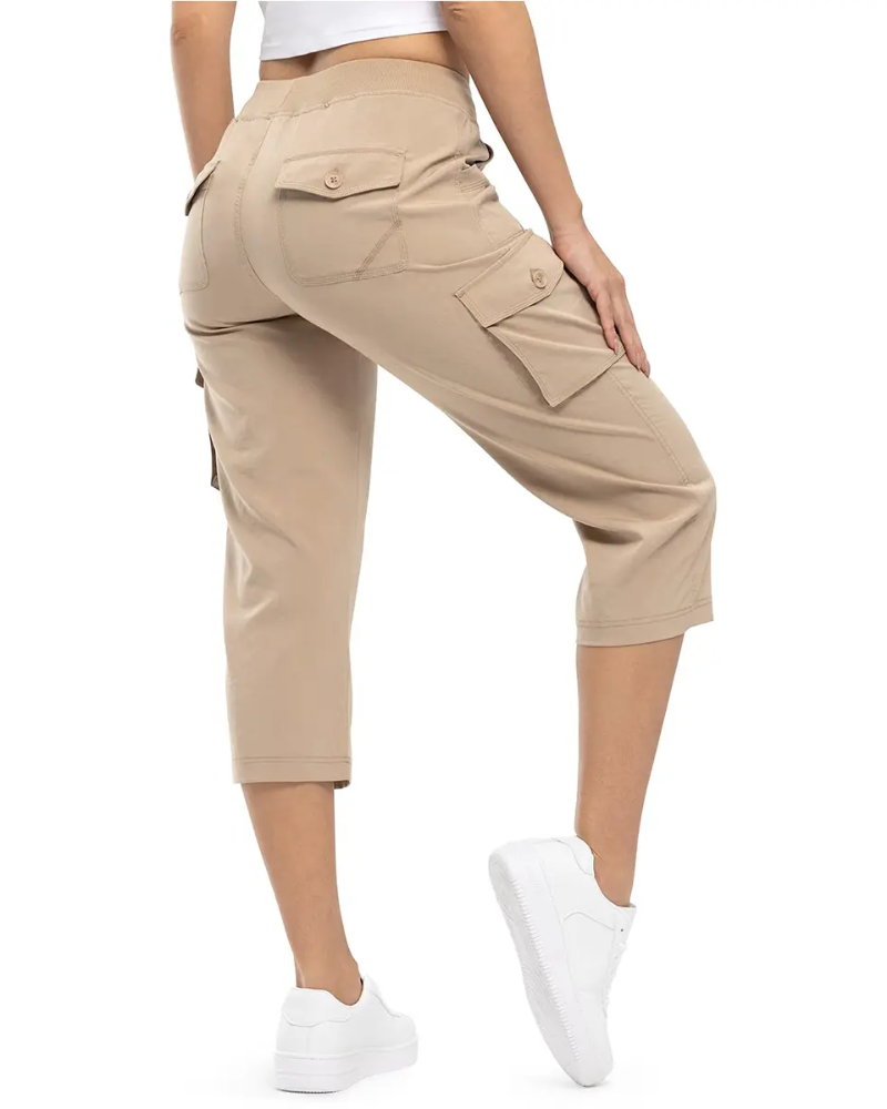 Pantaloni Casual Corti Multi-Tasche da Trekking