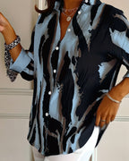 Camicia a Collo Alto Stampa Irregolare