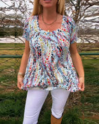 T-Shirt Girocollo Maniche Corte Stampato