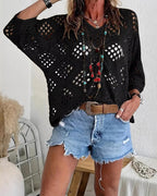 Maglia Fantasia Rombi Traforati Ampia