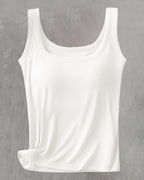 Canotta Tinta Unita Con Reggiseno Integrato