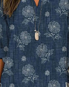 Camicetta casual con stampa floreale