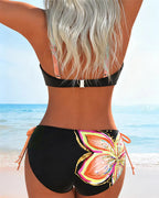 Bikini Bralette Allacciato con Stampa