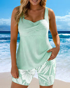 Tankini due pezzi mimetico con pantaloncino