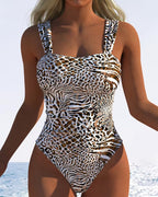 Costume Da Bagno Intero Stampa Leopardata