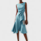 Juliette – Vestito midi asimmetrico con drappeggio