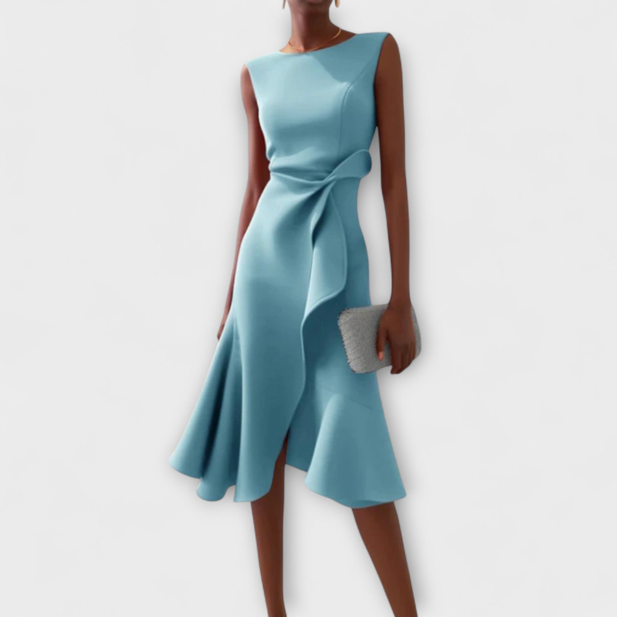 Juliette – Vestito midi asimmetrico con drappeggio