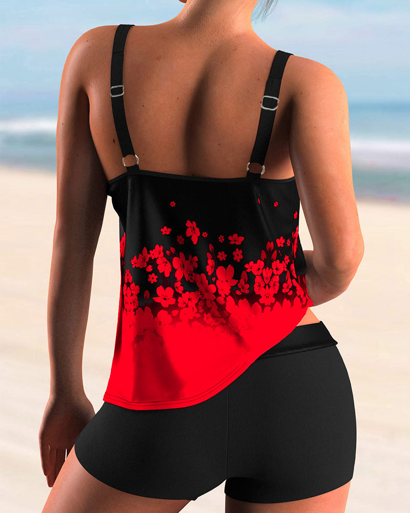 Tankini a stampa floreale