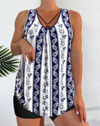 Tankini a due pezzi stampato